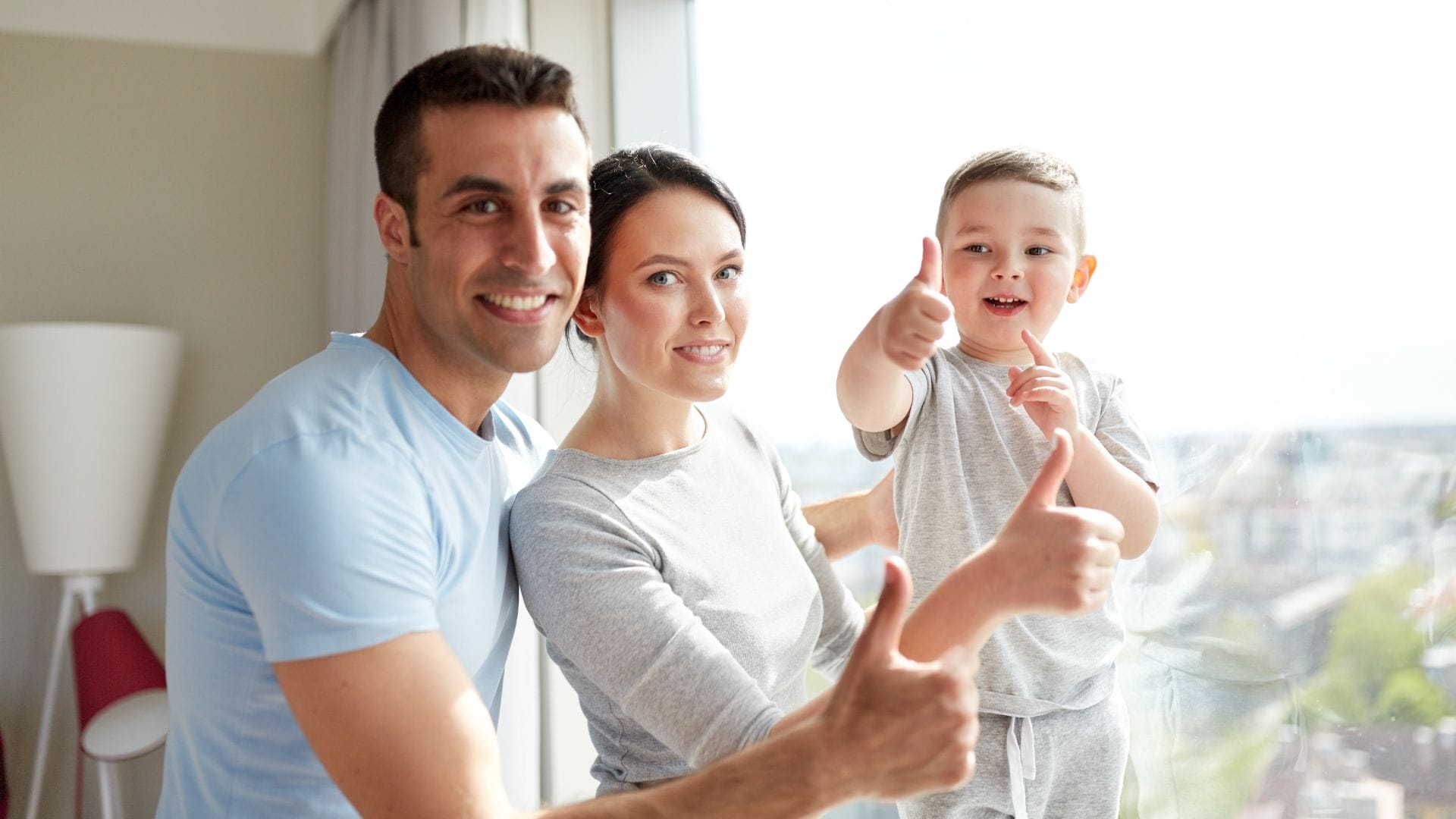 Happy Family Giving Thumbs Up